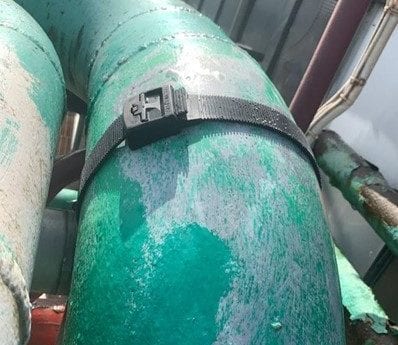 COMPLETETED LEAK SEALING ON PROCESS WATER PIPE COMPLETETED LEAK SEALING ON PROCESS WATER PIPE